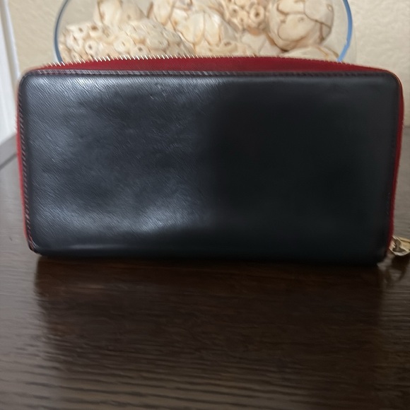YSL Black and Red Leather Wallet - Picture 2 of 9